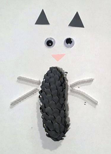 Pine Cone Cat Craft
