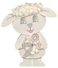 lamb paper craft