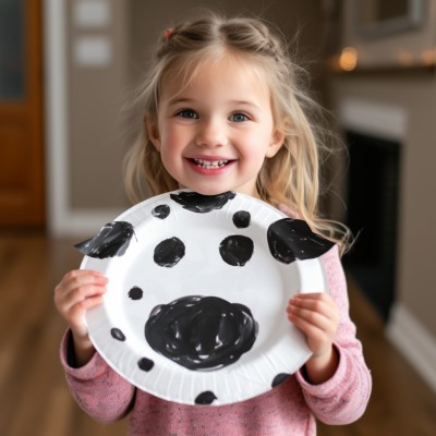 Paper Plate Cow Craft