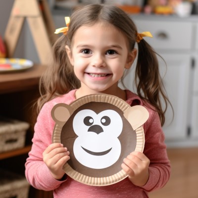 Paper Plate monkey Craft