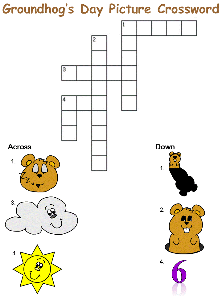 groundhog crossword puzzles