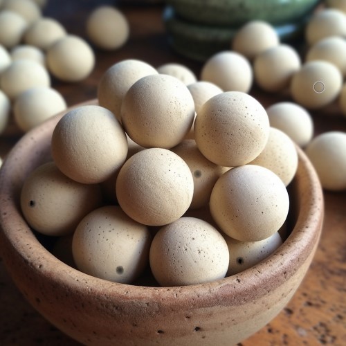 plain clay beads