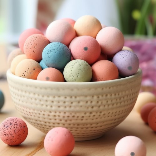 colored clay beads