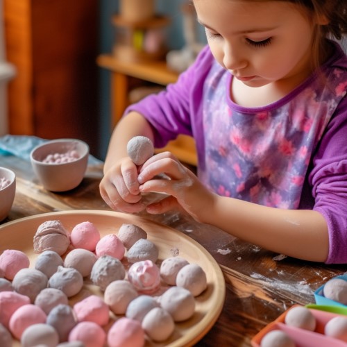 shaping clay beads