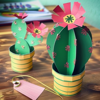 three dimensional cactus craft