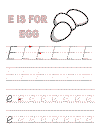 letter e tracer page