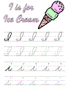 letter i tracer page