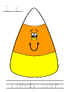 candy corn coloring page