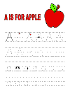 a is for apple tracer page