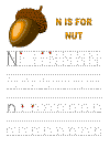 n is for nut tracer page