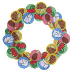 Nutrition Paper Plate Wreath