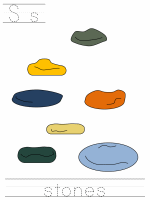 Printable print practice worksheet - Ss stones