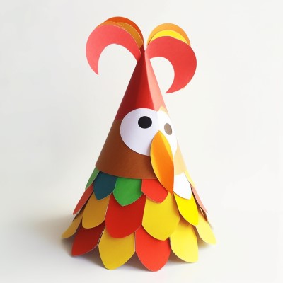 Sarimanok paper cone craft