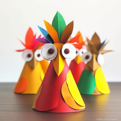 Sarimanok paper cone craft