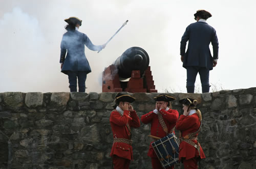Firing the cannon