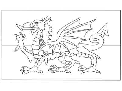 Wales coloring page