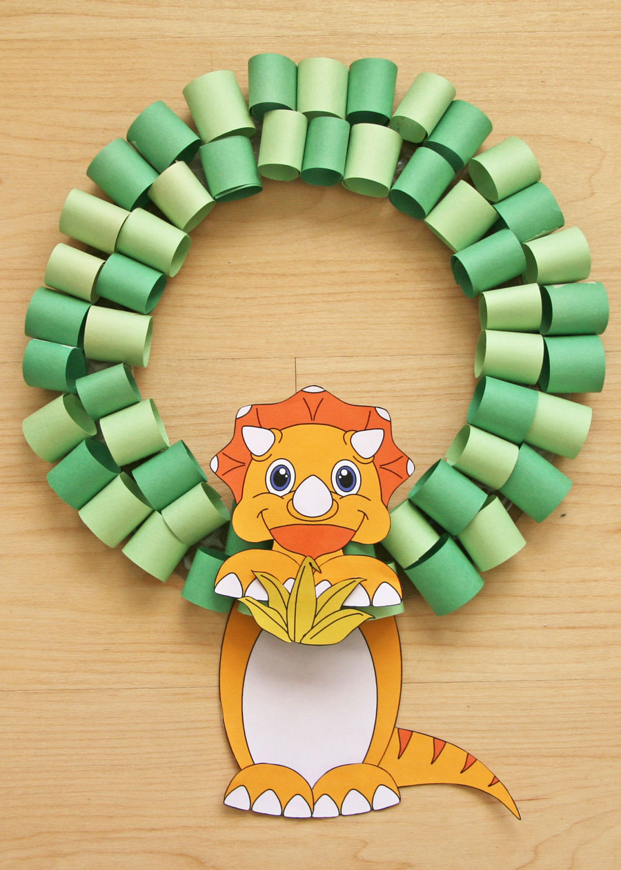 dinosaur wreath craft