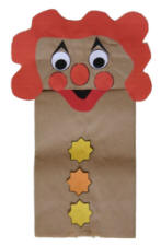 Paper Bag Clown Puppet