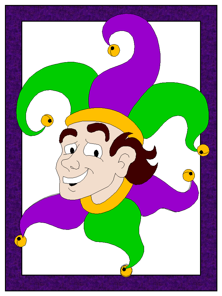 mardi gras jester coloring page