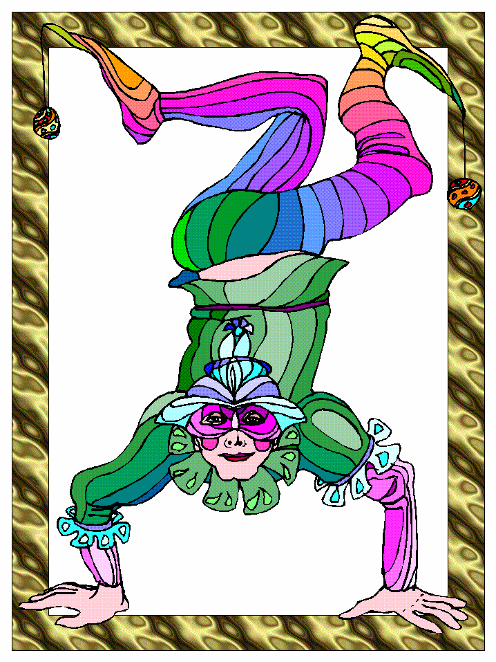 mardi gras jester coloring page