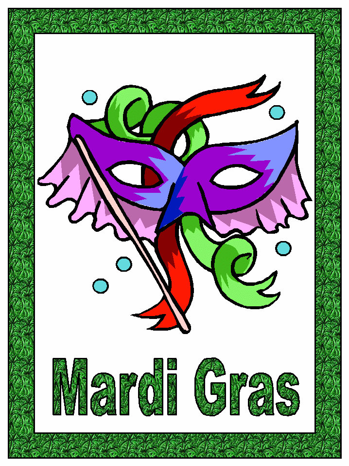 mardi gras mask coloring page