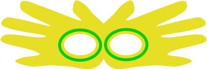 handprint mardi gras