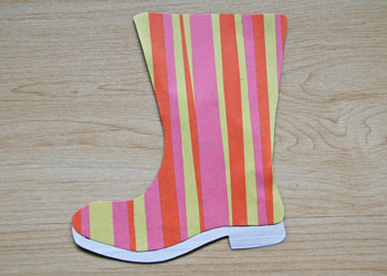 paper strip rain boot craft