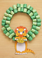 dinosaur wreath craft