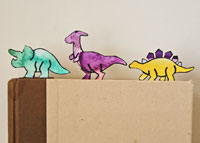 dinosaur paper clip bookmark craft