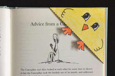 easter chick corner bookmark