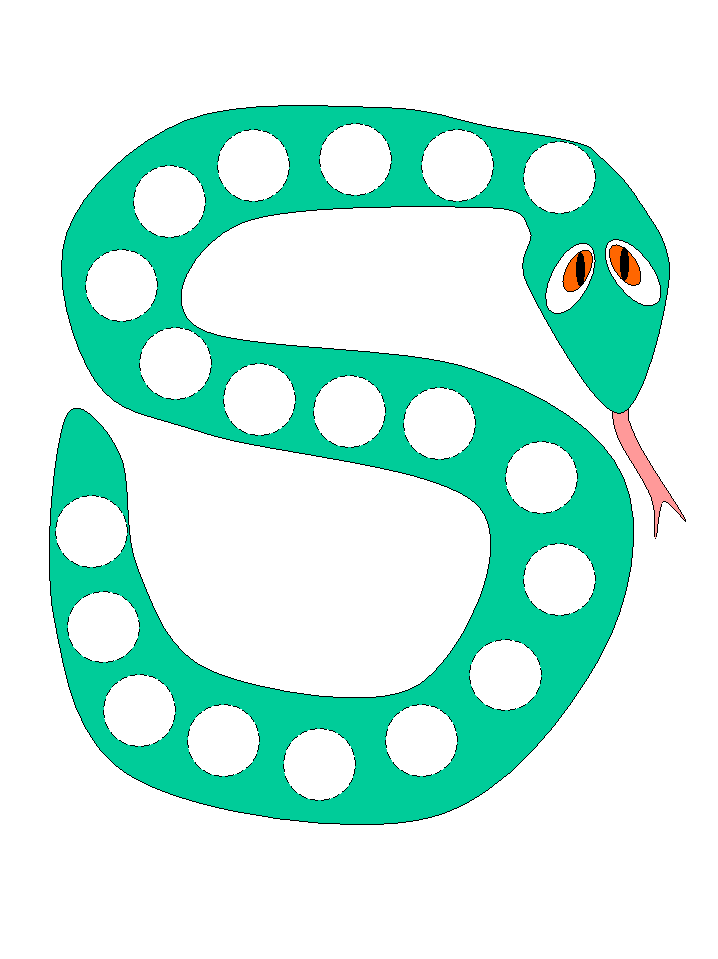 Snake bingo dauber art worksheet