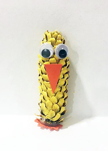 pine cone chick craft