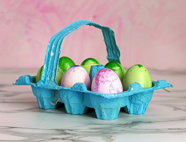 egg carton basket craft