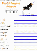 penguin anagram worksheet