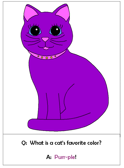cat riddle coloring page