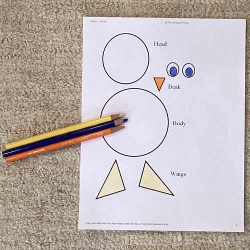 Easy Shapes Chick Paper Craft - color