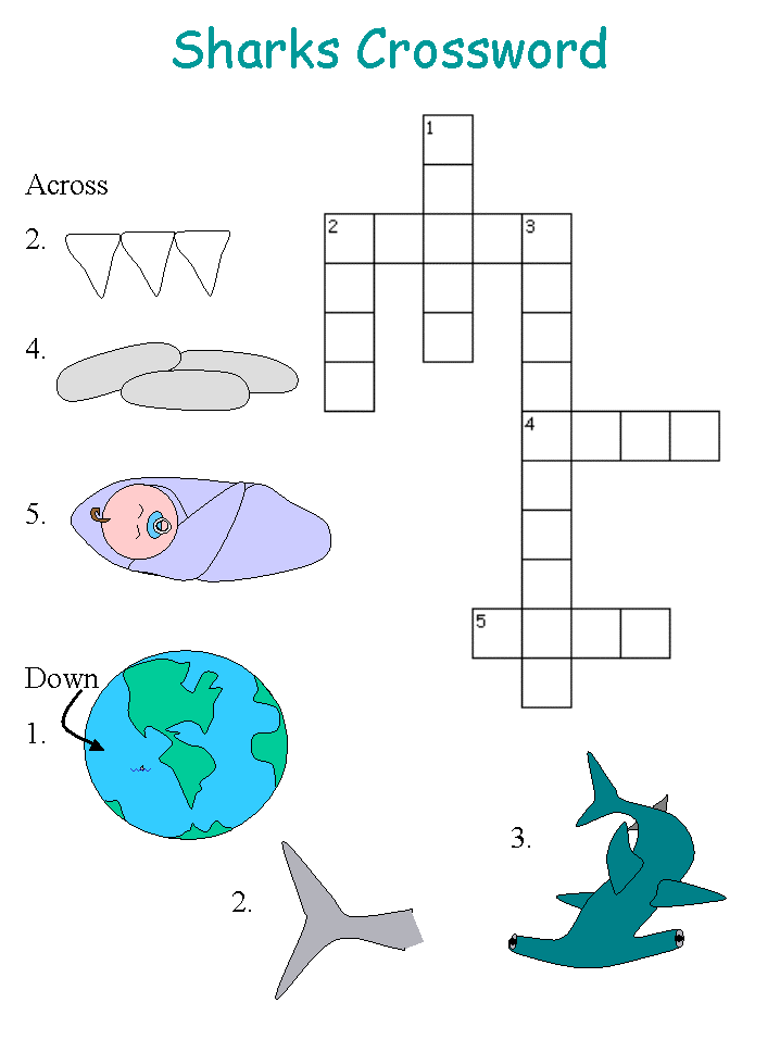 Sharks Picture Crossword