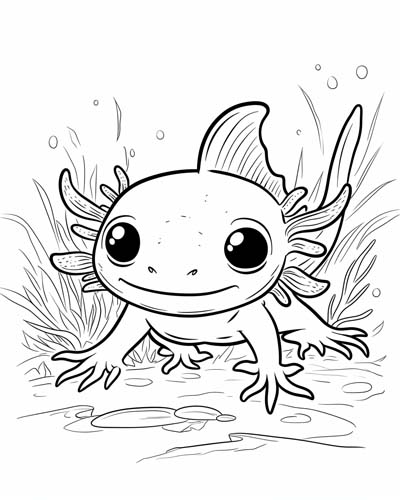 axolotl coloring page
