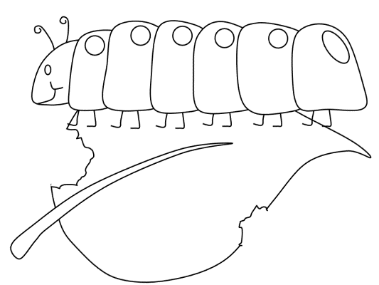 caterpillar coloring page