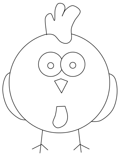 chicken coloring page
