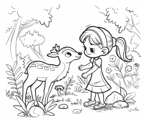 deer coloring page