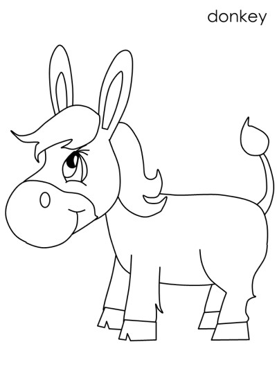 donkey coloring page