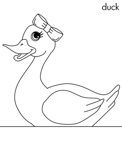 duck coloring page