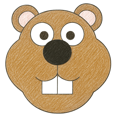 circle beaver shapes practice paper craft