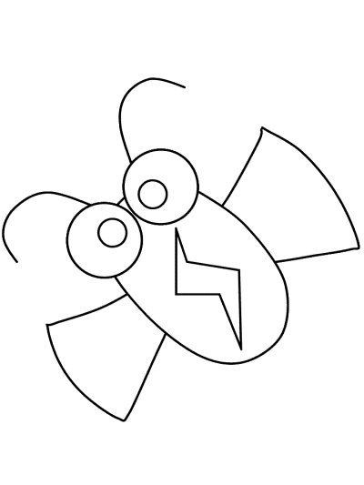 fly coloring page