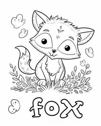 fox coloring page