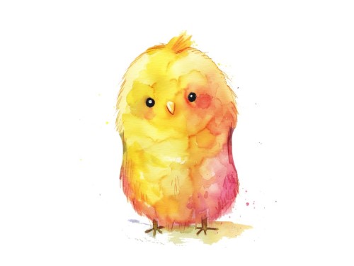 Handprint easter chick template