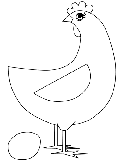 hen coloring page