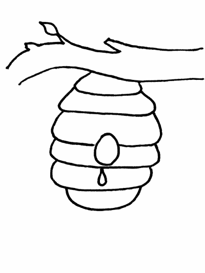 beehive coloring page