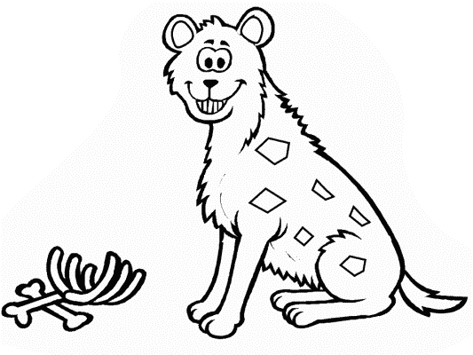 hyena coloring page